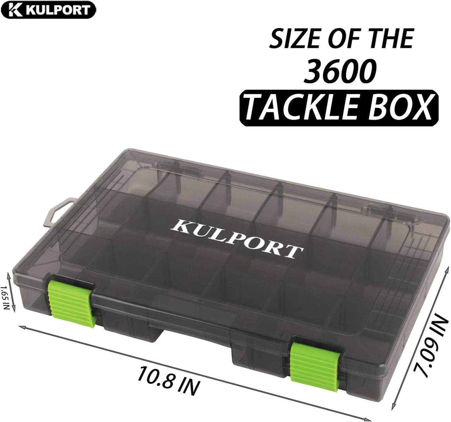 Skiennix Tackle Box - Plastic Storage Organizer with Removable Dividers | 3600 Tackle Tray, 4 Packs - Grey