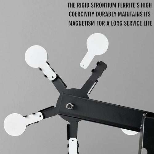 Atflbox Rotating Metal Dynamic Shooting Practice Target Stand with 10 Steel Plates for Pistol Airsoft BB Gun (Double Star)
