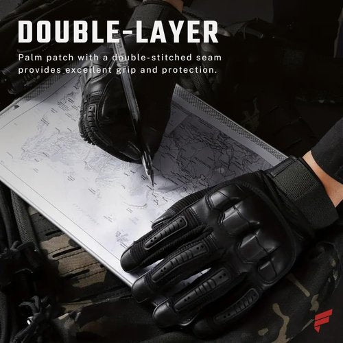 Homefy Tactical Gloves for Men & Women – Hard Knuckle Touchscreen Shooting Gloves, Airsoft, Paintball, Motorcycle Riding, Outdoor Gear for Hunting & Security (X-Large)