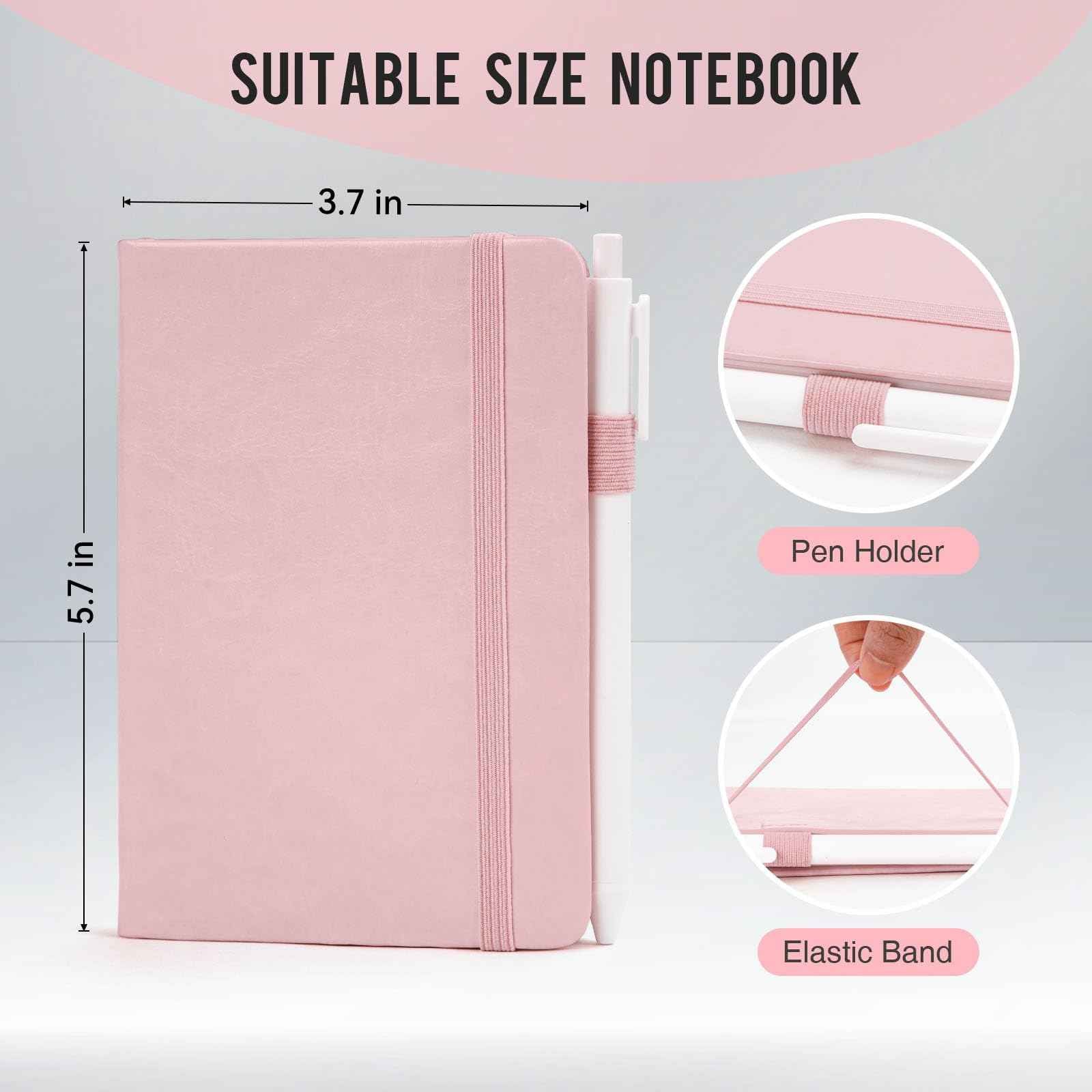 Pocket Small Notebook Journals, 16 Pack (8 Pastel Color) Mini Notebook 3.7x5.7 Journaling Notebooks for Women Men, Hardcover Lined Note Pads with Pens for Work, Business, Travel Journal, Office Supplies