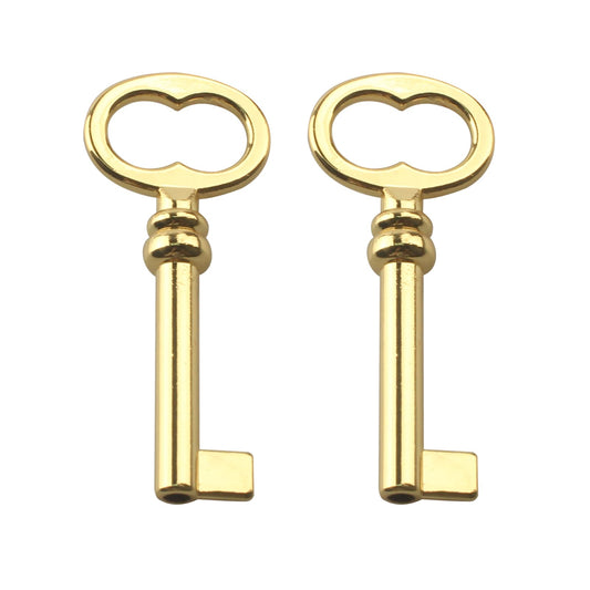 KY-1L Hollow Barrel Antique Skeleton Key,Jewelry Box Replacement Key, Skeleton Key for Some Old Jewelry and Trinket Boxes (2 Pcs)