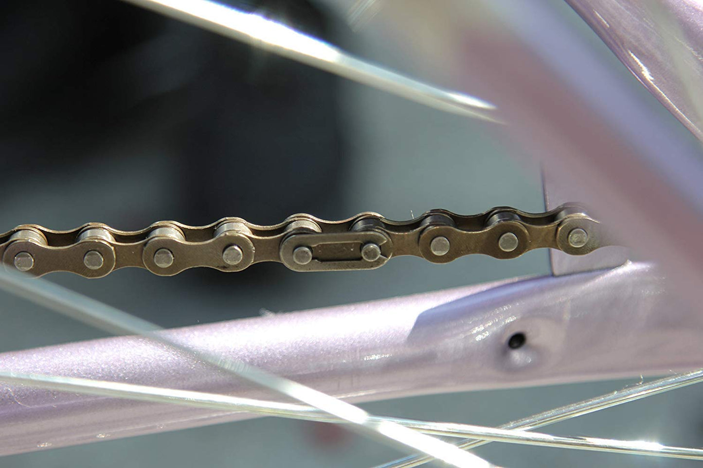 ZONKIE Single-Speed Bicycle Chain 1/2 x 1/8 Inch 116 Links