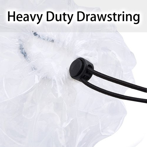 2 Pack Golf Bag Cover, 31x62 inches Extra Large Clear Drawstring Dust Covers Plastic Storage Bags, Good for Household Organizing Reusable
