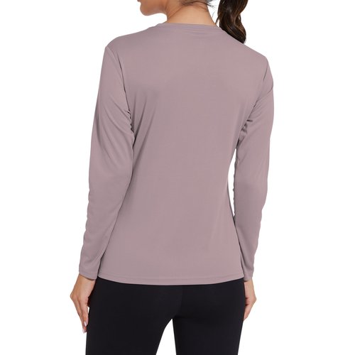 HovSiyla 5 Pack Women Long Sleeve Shirts Running UV Rash Guard Casual Tops Sun Protection Workout Hiking T Shirts for Women Black White Dark-Green Lime Dark-Pink Large