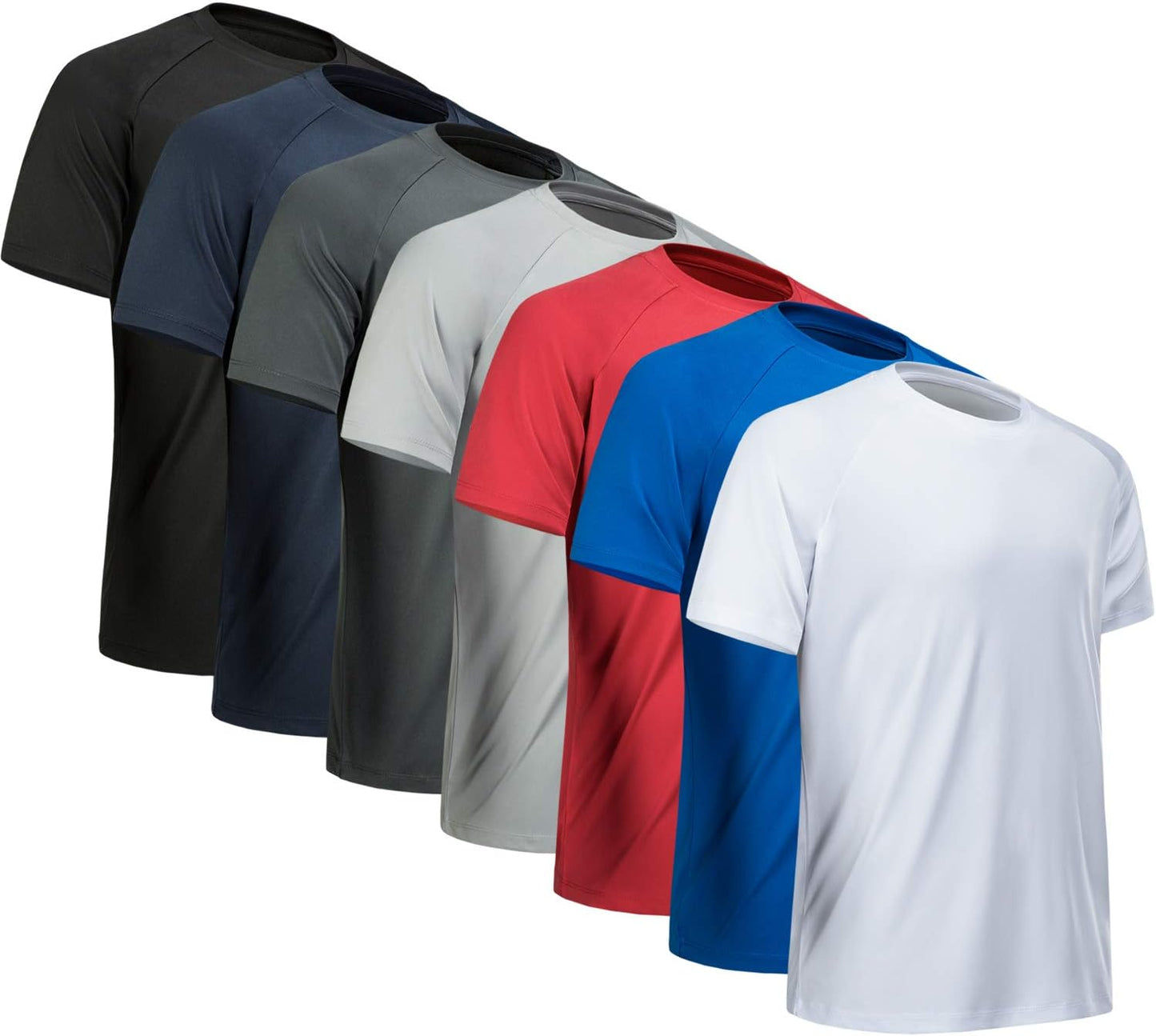 Skiennix Men's Athletic Workout Shirt - Short Sleeve, Quick Dry, Moisture-Wicking Gym Tee