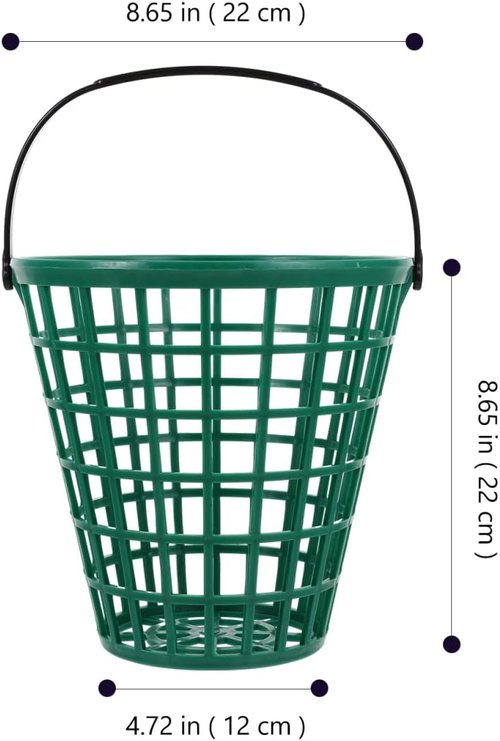 BESPORTBLE Golf Ball Basket - Durable Container with Handle for Easy Transport | Ideal for Golf Ranges