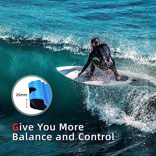 Abahub 9-Piece Surf Traction Pad with Tail Kicker - EVA Grip for Surfboards
