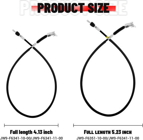 CLUBRALLY 3 PCS Dual Brake Cable Kit, Stainless Steel Core Cable Applicable to Yamaha Ydre/Drive Electric Golf Cart 2014-2020 OEM#JW9-F6341-10-00/JW9-F6341-11-00, JW9-F6351-10-00/JW9-F6351-11-00