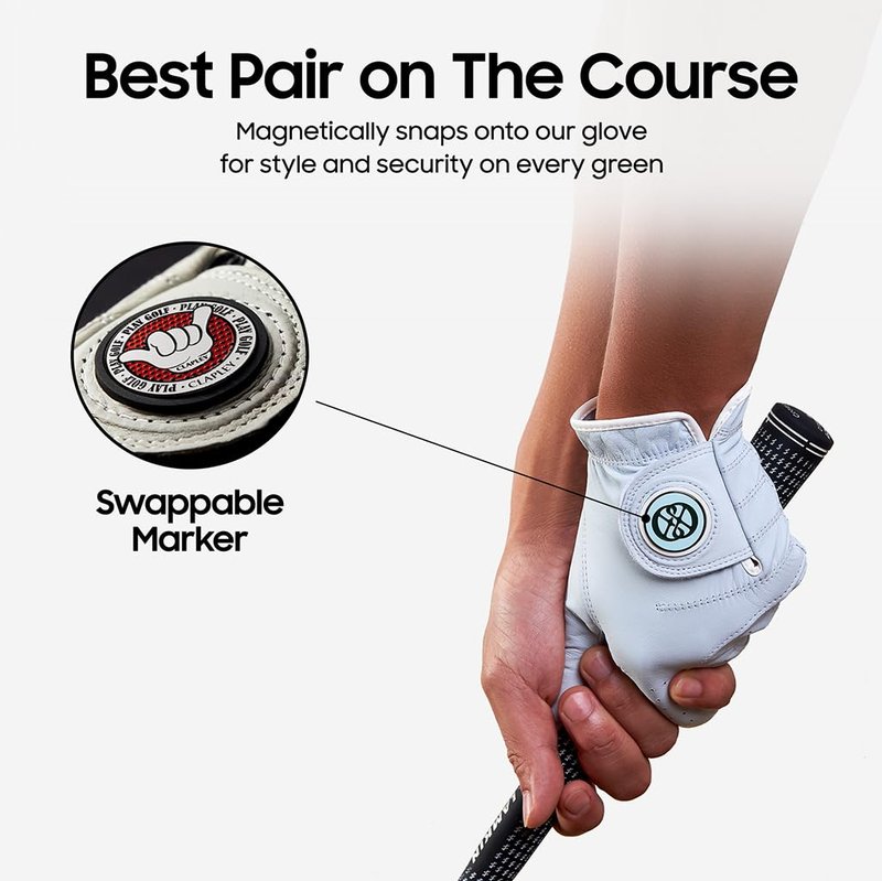 CLAPLEY GOLF Ball Markers, 0.9 Inch, Made from Stainless Steel and Oven-Cured Enamel; an Essential Accessory for Golfers, Eye-catching and Easy to Spot On The Green, Pack of 4