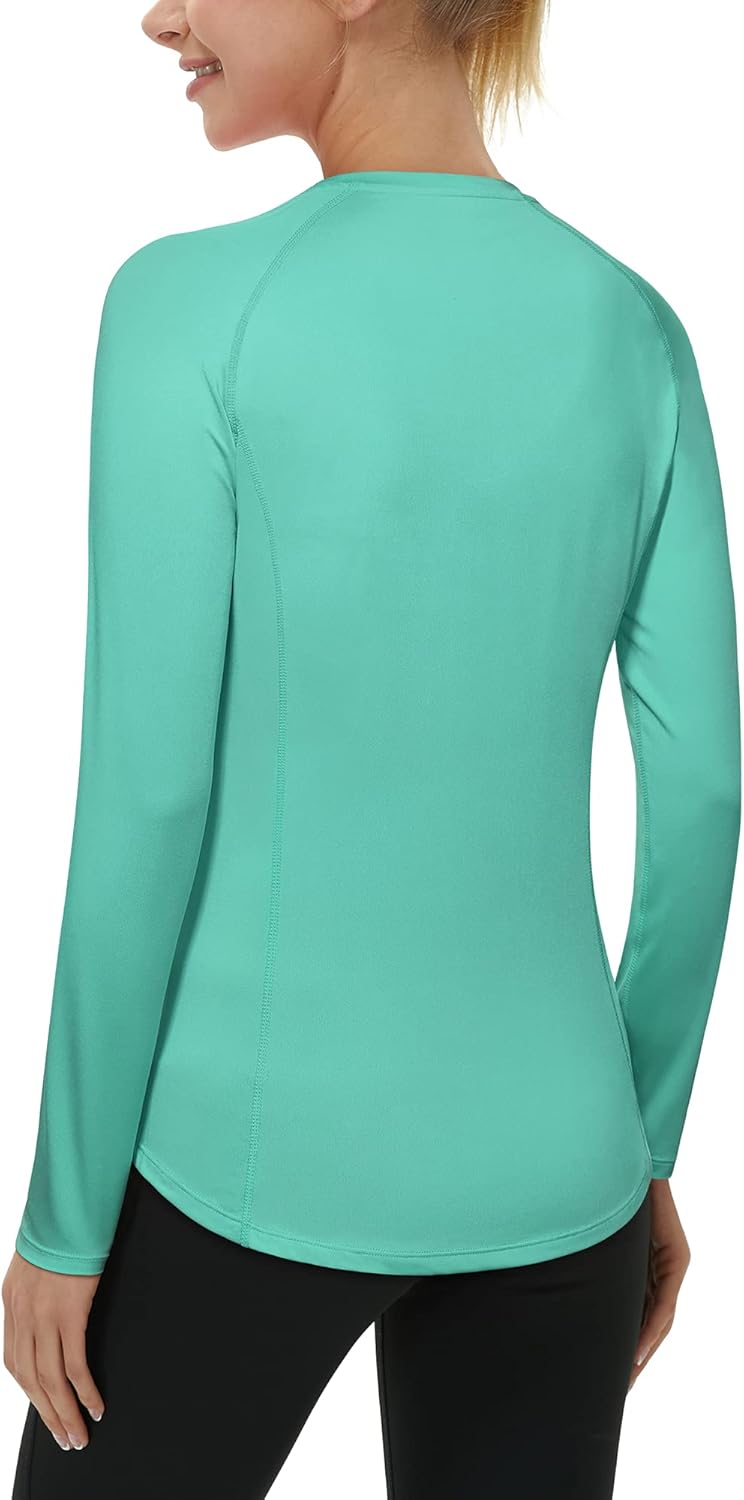 Roadbox Women's Long Sleeve UV Sun Shirts - UPF 50+ Rash Guard for Swim & Workout