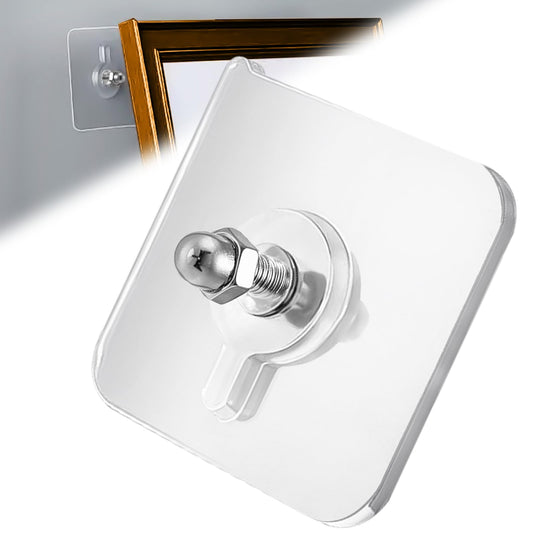 AIERSA Wall Hangers Without Nails,20 Pcs Picture Hangers Without Nails,Hang Pictures Frame On Wall No Nails,Nail Free Stickers for Walls,Drill Free Adhesive Hooks,Adhesive Screwless Screws(10mm)