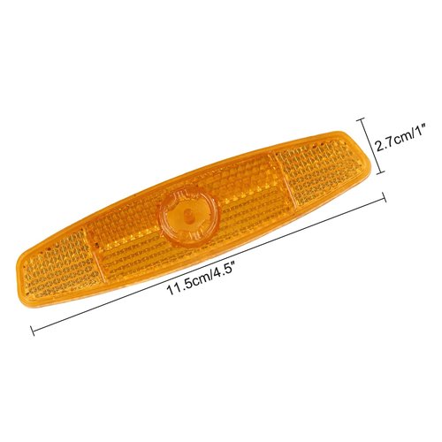 CA Mode 4PCS Bike Spoke Reflectors – Bicycle Reflectors for Night Riding Safety – Bike Wheel Lights, Spoke Reflector for Mountain Bikes & Road Bikes – 4.53" x 1.06" (White)