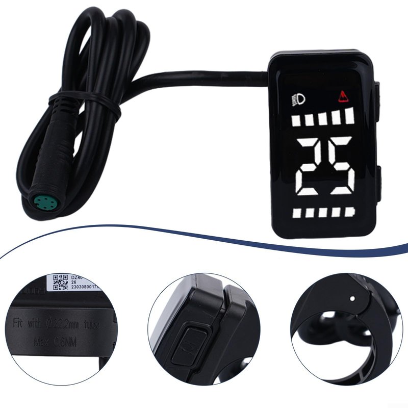 Electric Bike LCD Display, LCD Display Meter, DZ40 LCD Display E Bike Screen, E-Bike Display Meter Control Panel Electric Scooter Panel Screen for Electric Bikes