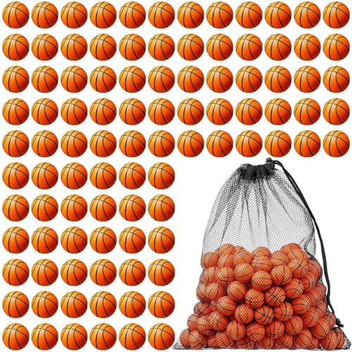 Mini Basketball and Soccer Balls 200 Pcs 1.2 Inch Foam Sports Balls for Kids & Parties - Basketball Variation