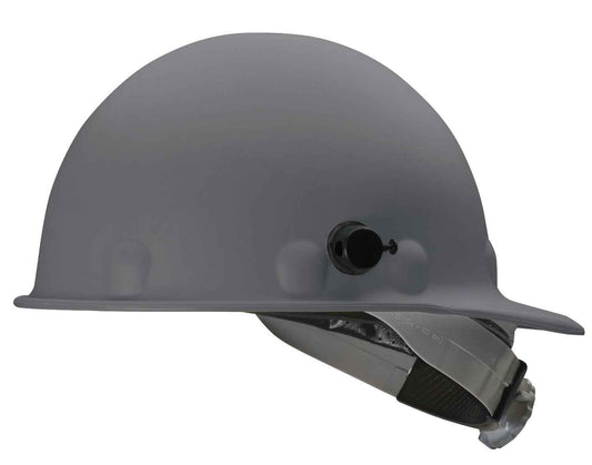 Fibre-Metal by Honeywell P2HNQSW09A000 Super Eight Swing Fiber Glass High Heat Cap Style Hard Hat with Quick-Lok, Grey, Medium