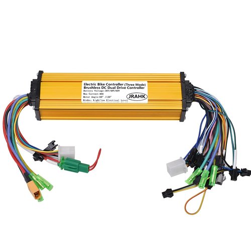 JRAHK 36V-60V 2000W Dual Drive Sine Wave Controller, E-Bike Controller for Electric Bicycle Scooter, 36A-40A