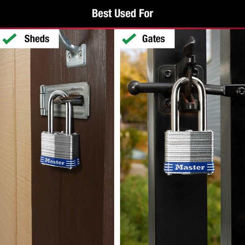 Master Lock Outdoor Padlock - Durable Security with Key - 1 Pack for Reliable Protection