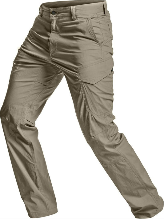CQR Men's Quick Dry Tactical Pants, Water Resistant Outdoor Pants, Lightweight Stretch Cargo Work Hiking Pants, Runyon Cargo Pants Sandstorm, 36W x 30L