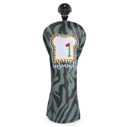 Golf Club Covers Funny Toast Premium Embroidery Driver Headcovers Fariway Wood Head Cover Hybrid Covers Leahter Golf Headcovers for Most Brand (for Hybrid)