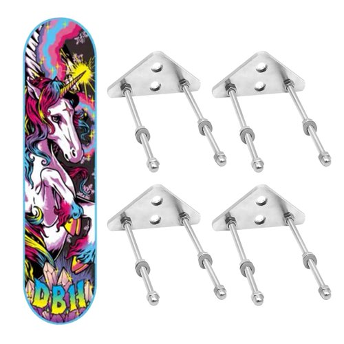 CADUFUELLY 4 Pcs Skateboard Wall Mount Metal Skateboard Hanger with 2 Screw Holes for Display Skateboard Deck Storage
