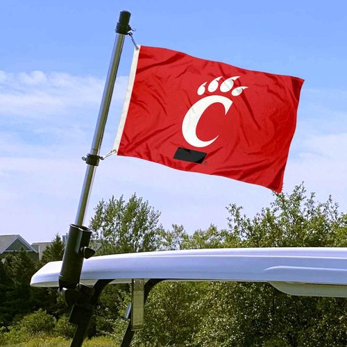 College Flags & Banners Co. Cincinnati Bearcats Golf Cart Flag Pole and Holder Mounting Bracket