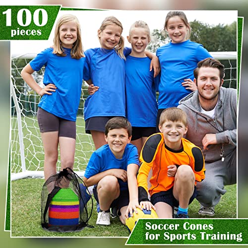 Mini Soccer Cones for Agility Drills - 5 Inch, Multicolor