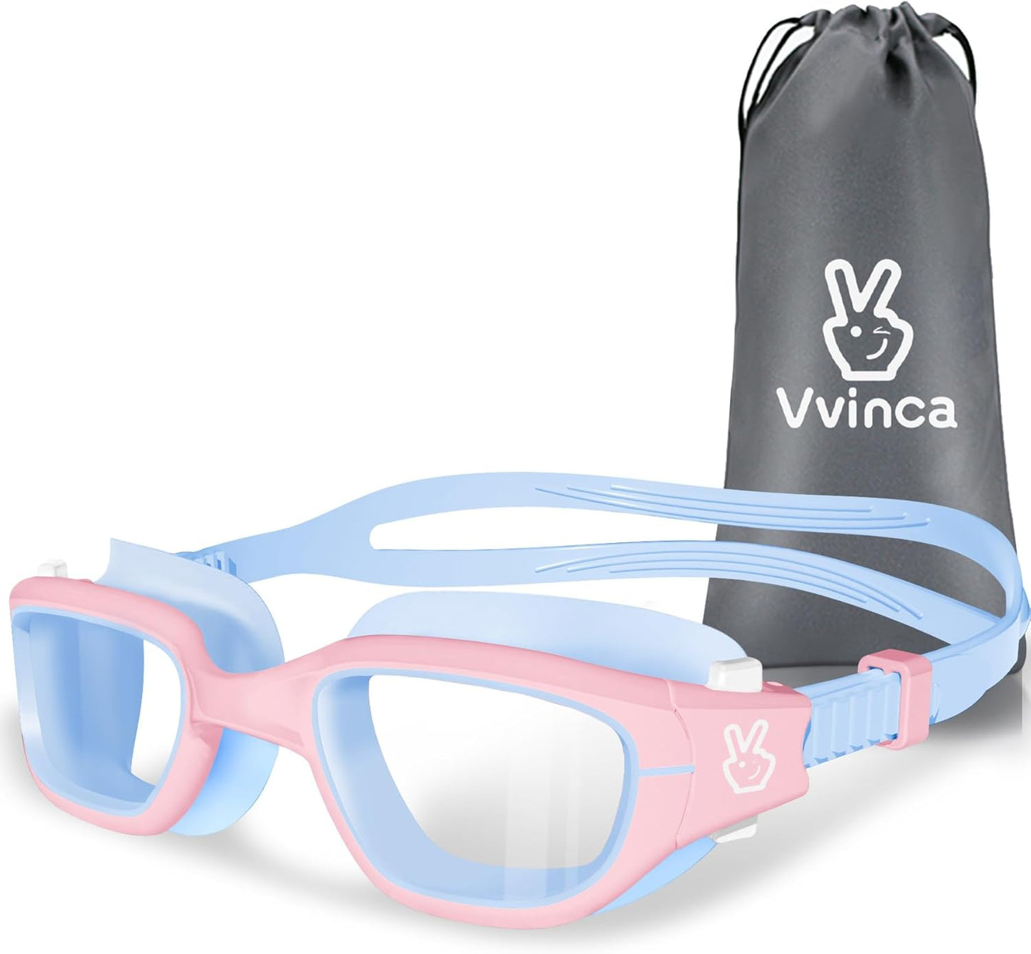 Vvinca Kids Swim Goggles - Anti-Fog, UV Protection, No Leak Design | Perfect for Ages 3-14