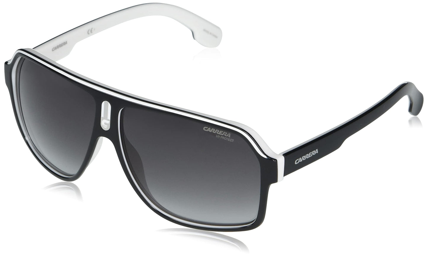 Carrera 1001/S Rectangular Sunglasses, Black/Gray Shaded, 62mm, 11mm
