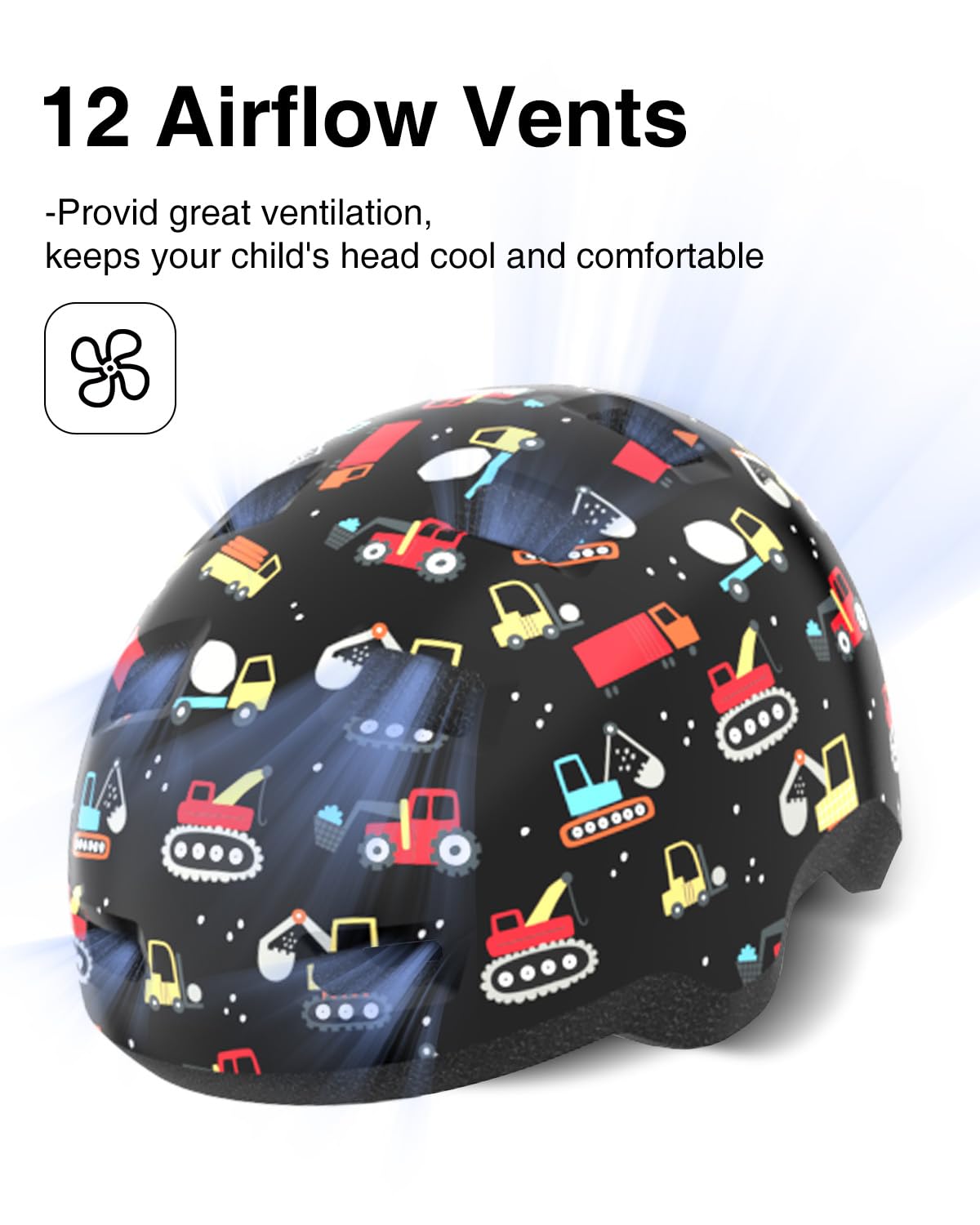 Toddler Bike Helmet for Toddlers Age 1-3/2-4/3-5-6Years Old, Baby Infant Bike Helmet for Boys and Girls for Cycling Scooter Skateboard - Adjustable Dial Fit