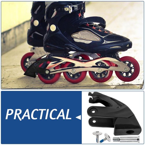 SUPVOX 2-Pack Replacement Heel Brake Assembly for Inline Skates - Complete Brake Pad + Bracket + Screws Kit for Skate Maintenance