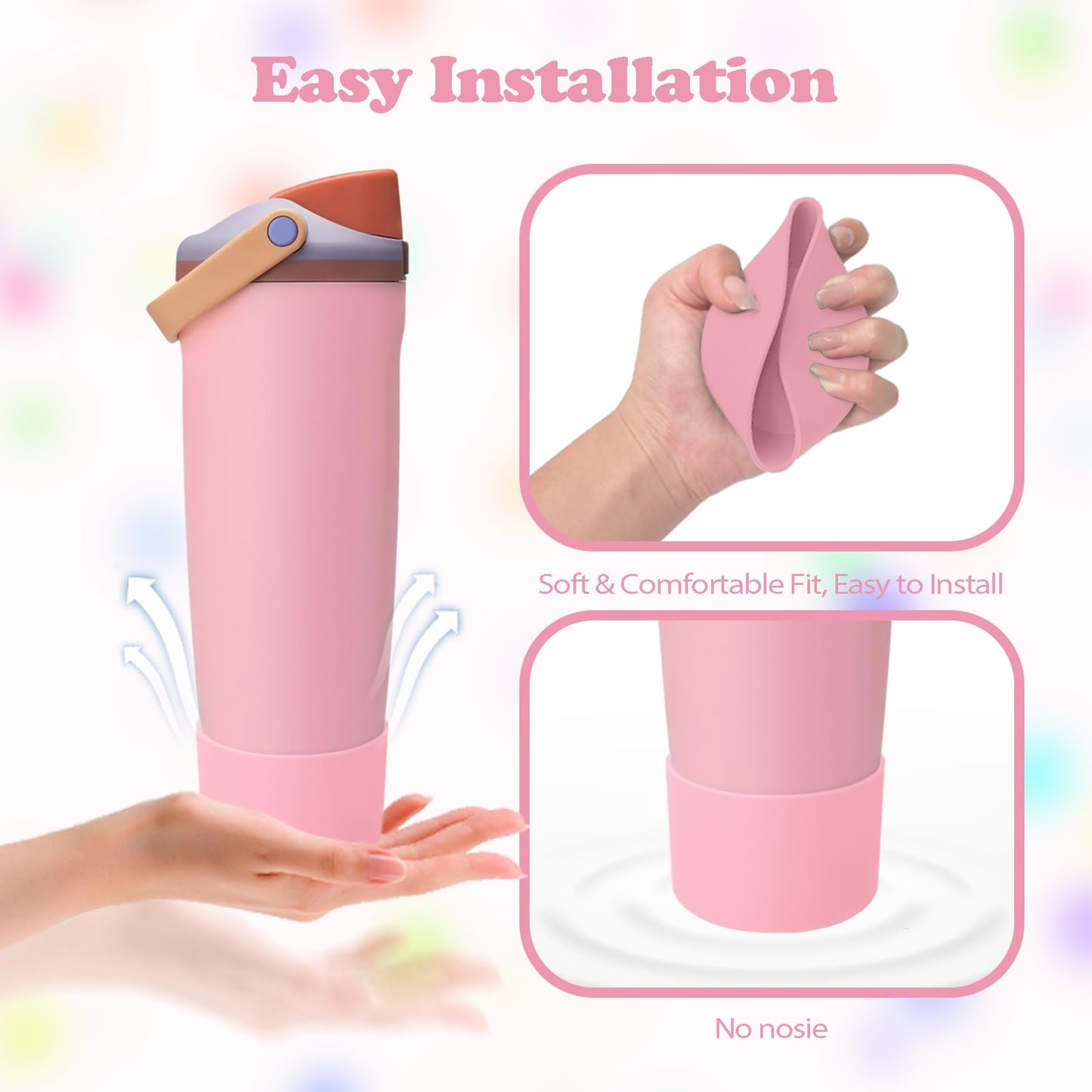 Kaitiaki Silicone Boot for Owala 30oz & 40oz FreeSip Sway Bottles & Tumblers - Non-Slip, Scratch-Resistant, Stability Enhancer, Available in 12 Colors (Kickflip)