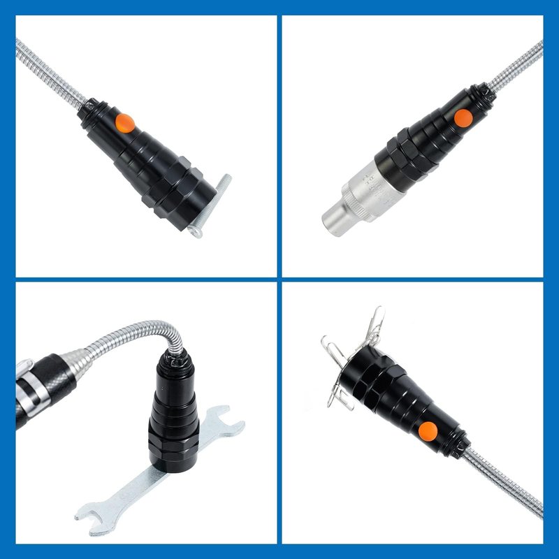 VIBELITE Extendable Magnetic Flashlight with Telescoping Magnet Pickup Tool-Cool Gadget Gifts for Men, Him, Teen Boys, Dad, Father, Mechanic, Boyfriend, Women, Birthday Gifts for Men, Black, 2 Pack