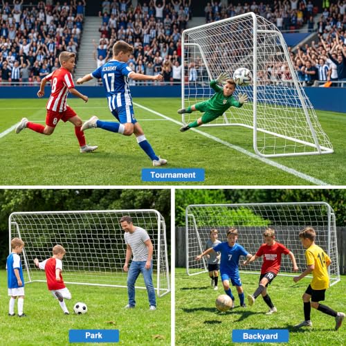 12x6FT Soccer Goal - Alloy Steel Backyard Goal for Teens & Adults