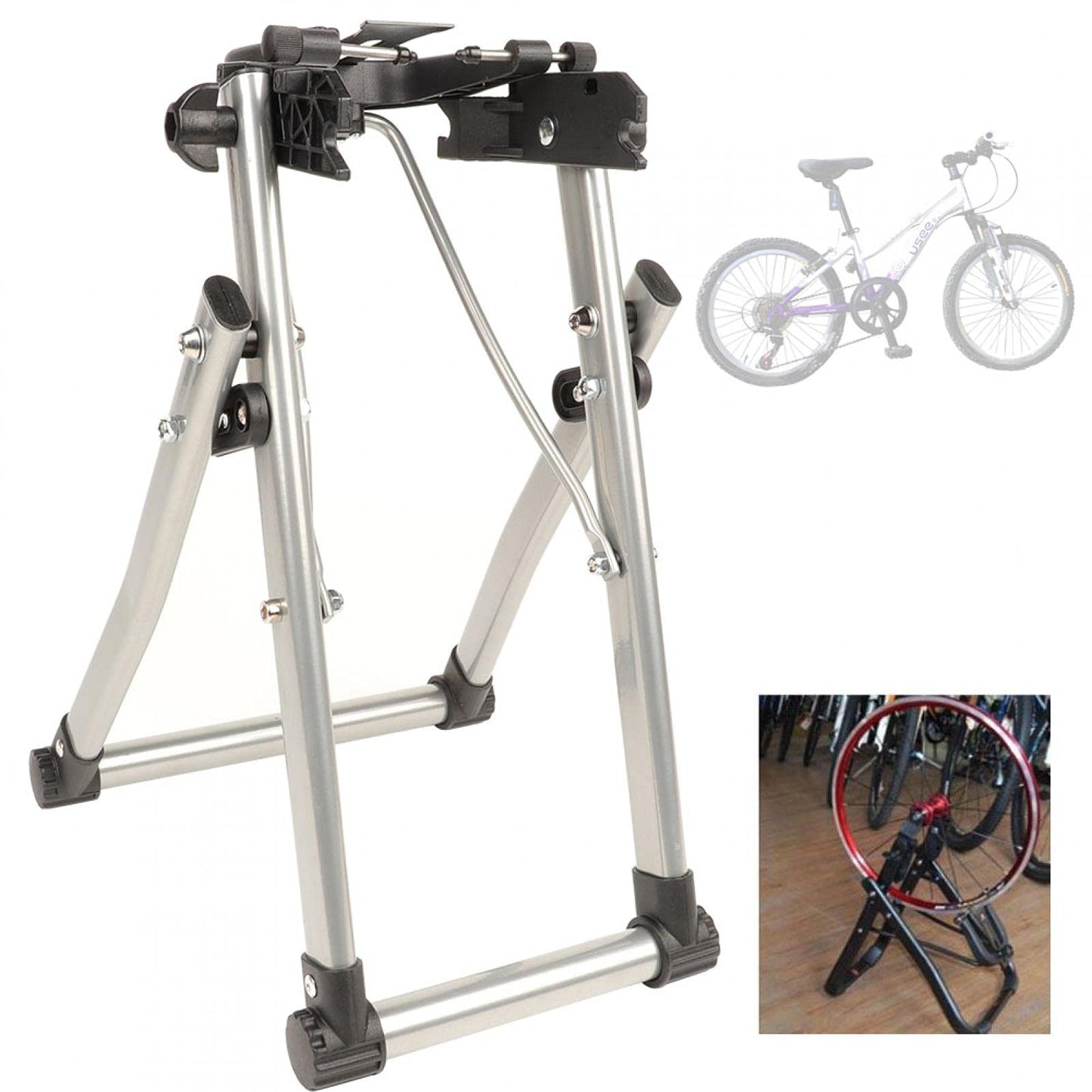 Bike Wheel Maintenance Bike Wheel Truing Stand,Foldable Wheel Truing Wheel Truing Stand,Sturdy for Road Bike Bike Tool Outdoor Cycling