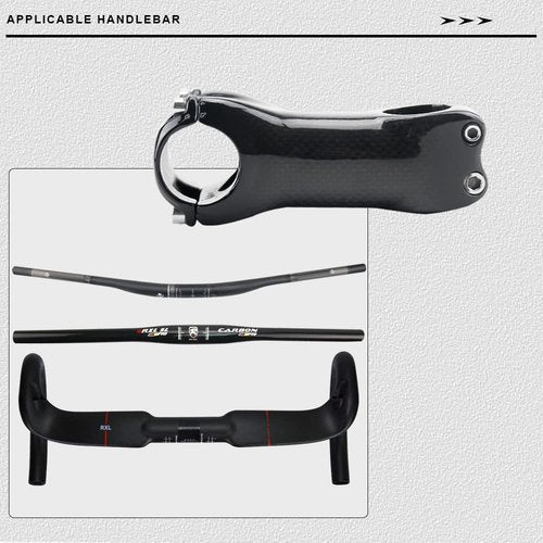carbon stem mountain bike,17 degree,31.8 stem 80mm,carbon road bike stem riser 1-1/8" gravel bike full carbon fiber stem bike handlebar stem 3K glossy adjustable bike stem bike grips bicycle parts