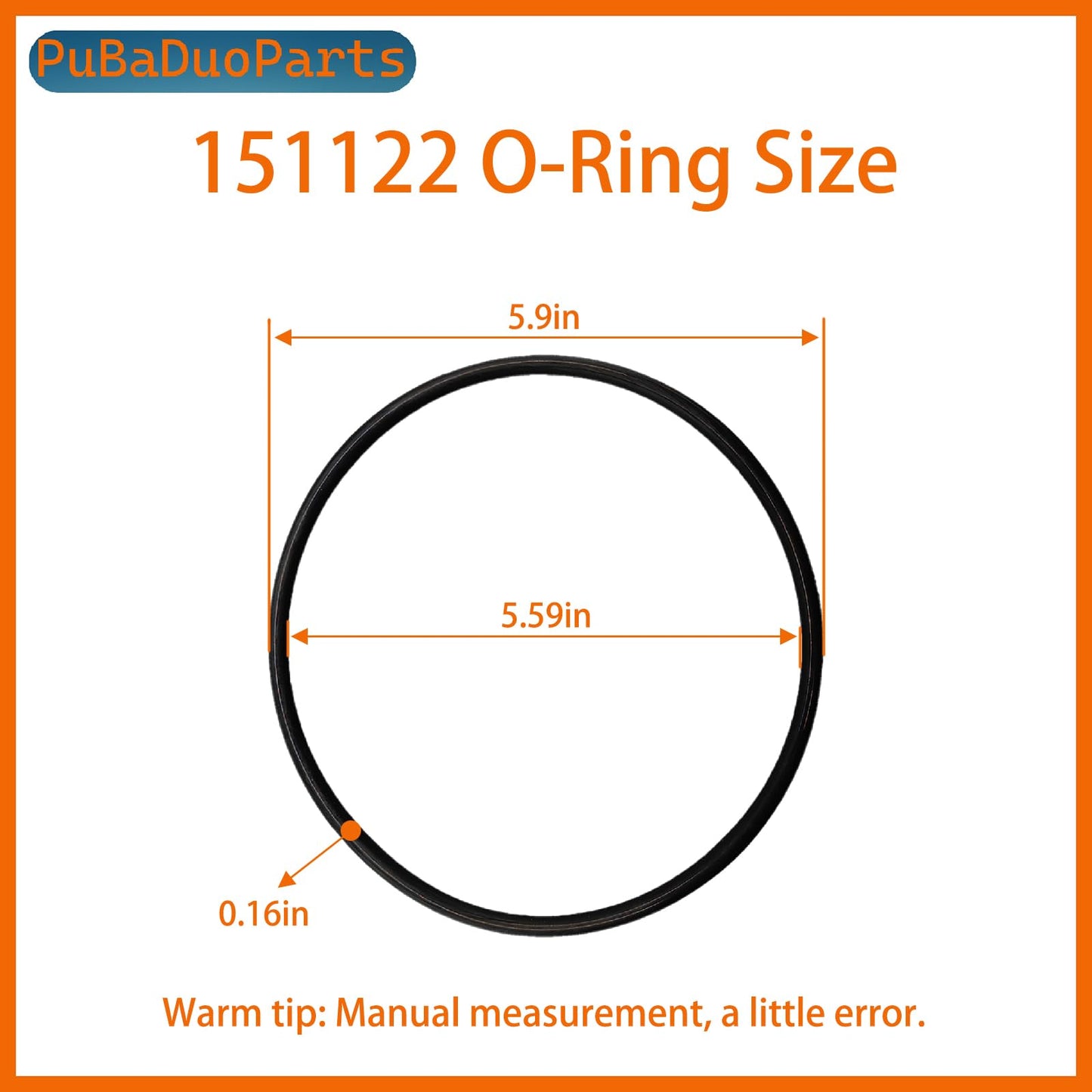 6-Pack 151122 O-Rings Compatible with Pentek Big Blue Water Filter Housings Seals Gasket, for Pentair, Culligan HD-950A,Heavy-Duty Nitrile Rubber Seals for Leak-Free Filtration Systems