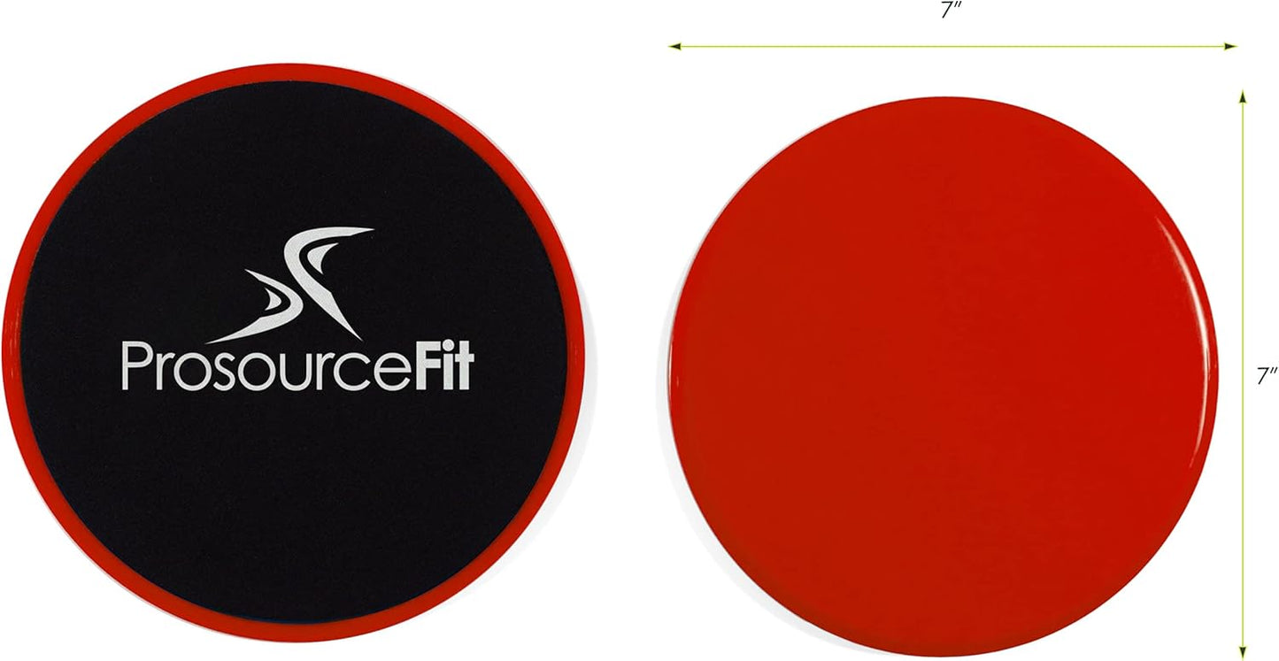 ProsourceFit Core Sliding Exercise Discs - Dual-Sided Sliders for Full-Body Workouts | Set of 2