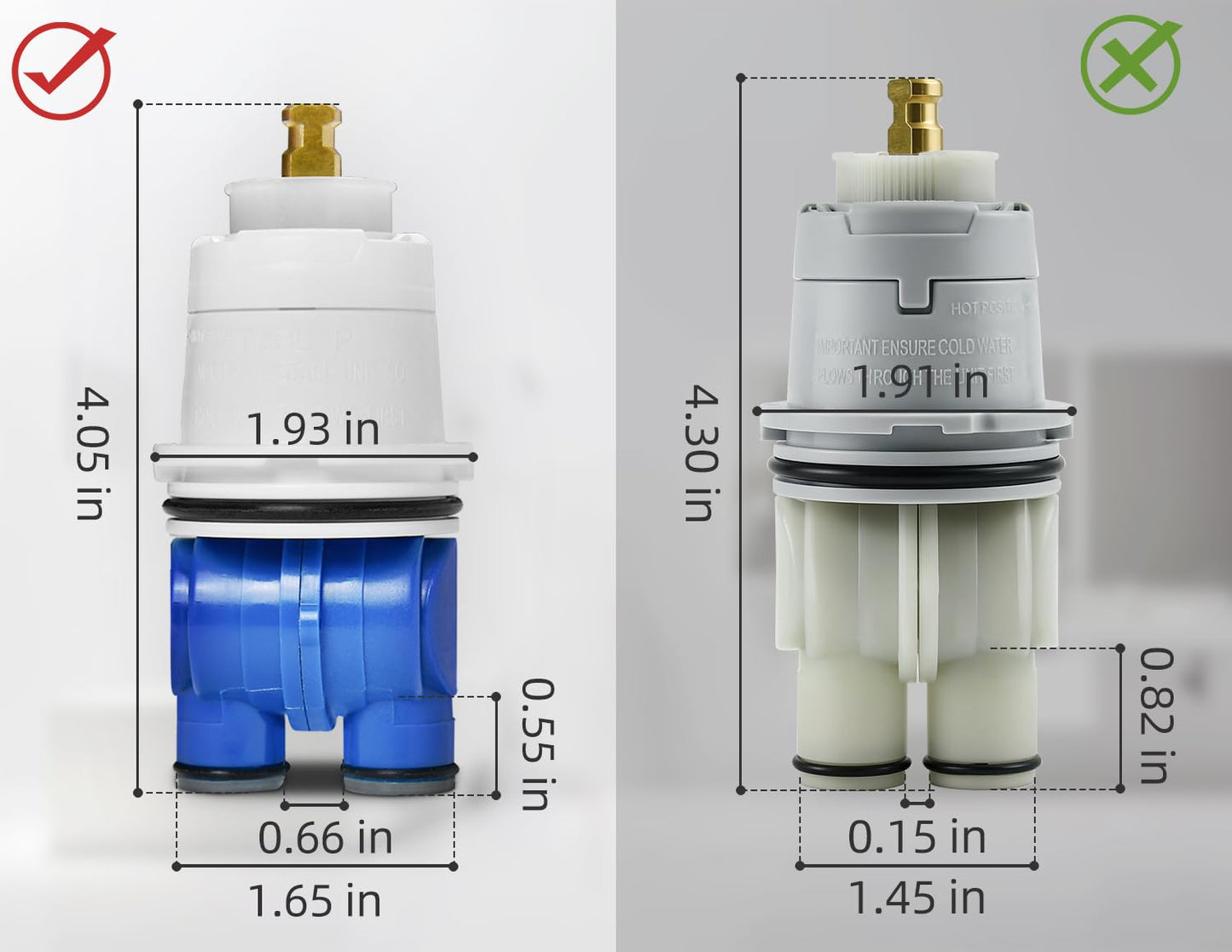 RP19804 Shower Cartridge Compatible with Delta 1300/1400 Series Single Handle Tub Bathtub Shower Faucet Replacement for Delta Monitor Cartridge Repair Plumbing Parts