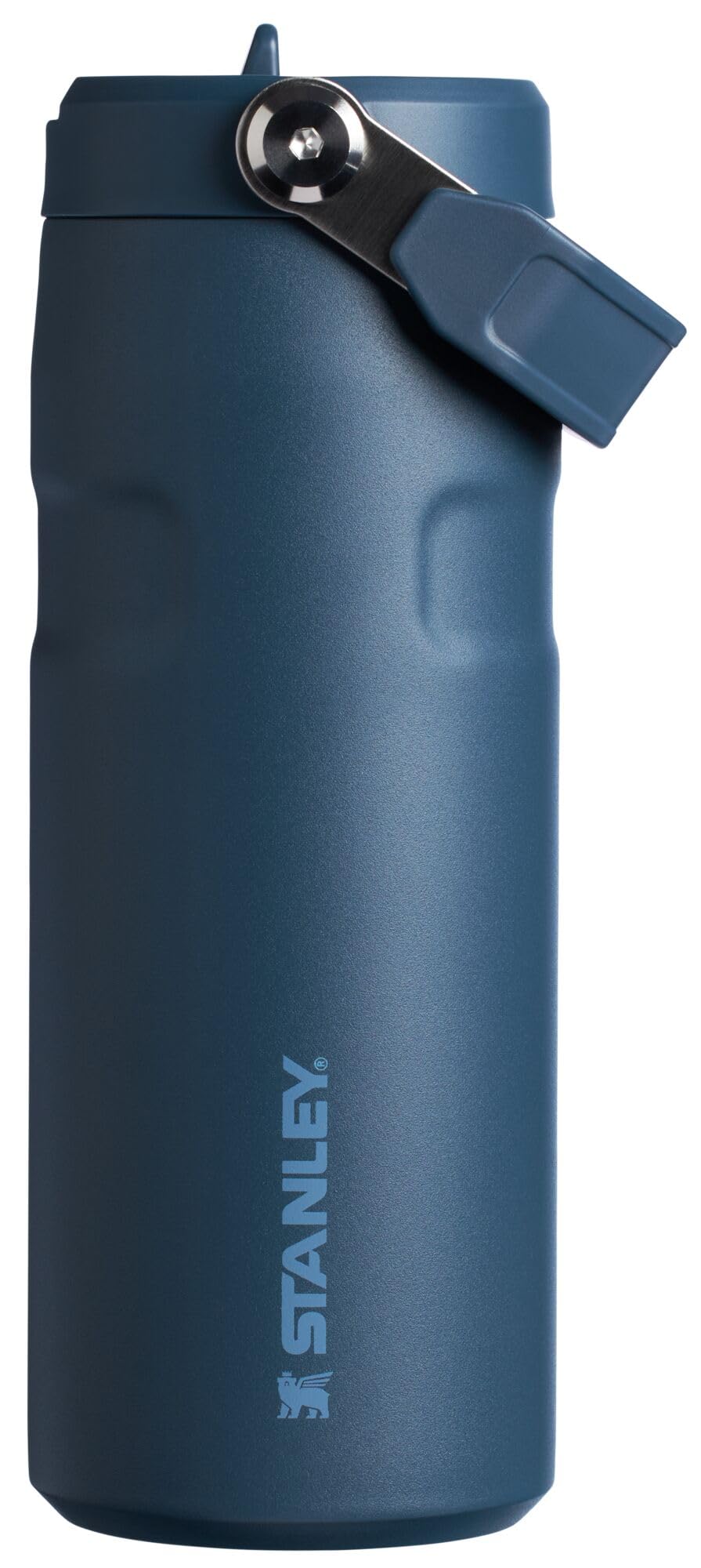 Stanley IceFlow Flip Straw 2.0 Water Bottle 16 OZ | Built-In Straw with Larger Opening | Lightweight & Leak-Resistant | Insulated Stainless Steel | BPA-Free | Navy