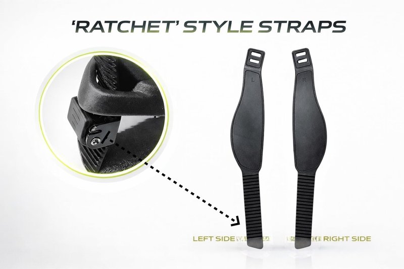 Universal Exercise Bike Pedal Straps Ratchet Style | 13" Extra Long Replacement Straps for Gym or Home Gym | 1 Pair