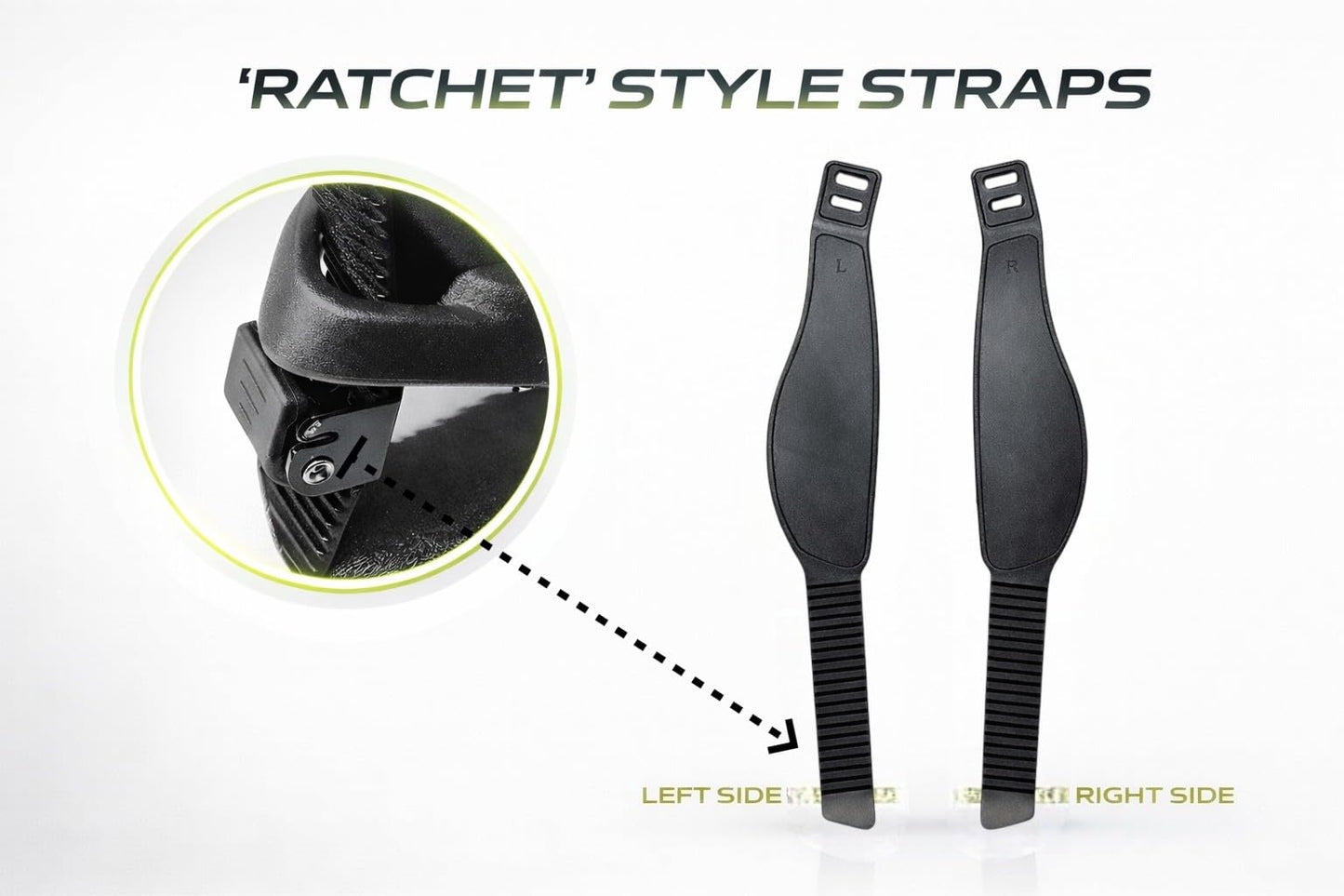 Universal Exercise Bike Pedal Straps Ratchet Style | 13" Extra Long Replacement Straps for Gym or Home Gym | 1 Pair