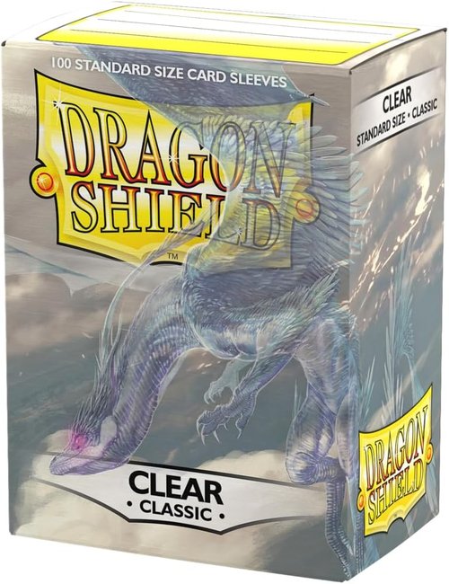Dragon Shield | Classic Card Sleeves - 100 CT Smooth & Tough TCG Protection | Clear, Standard Size