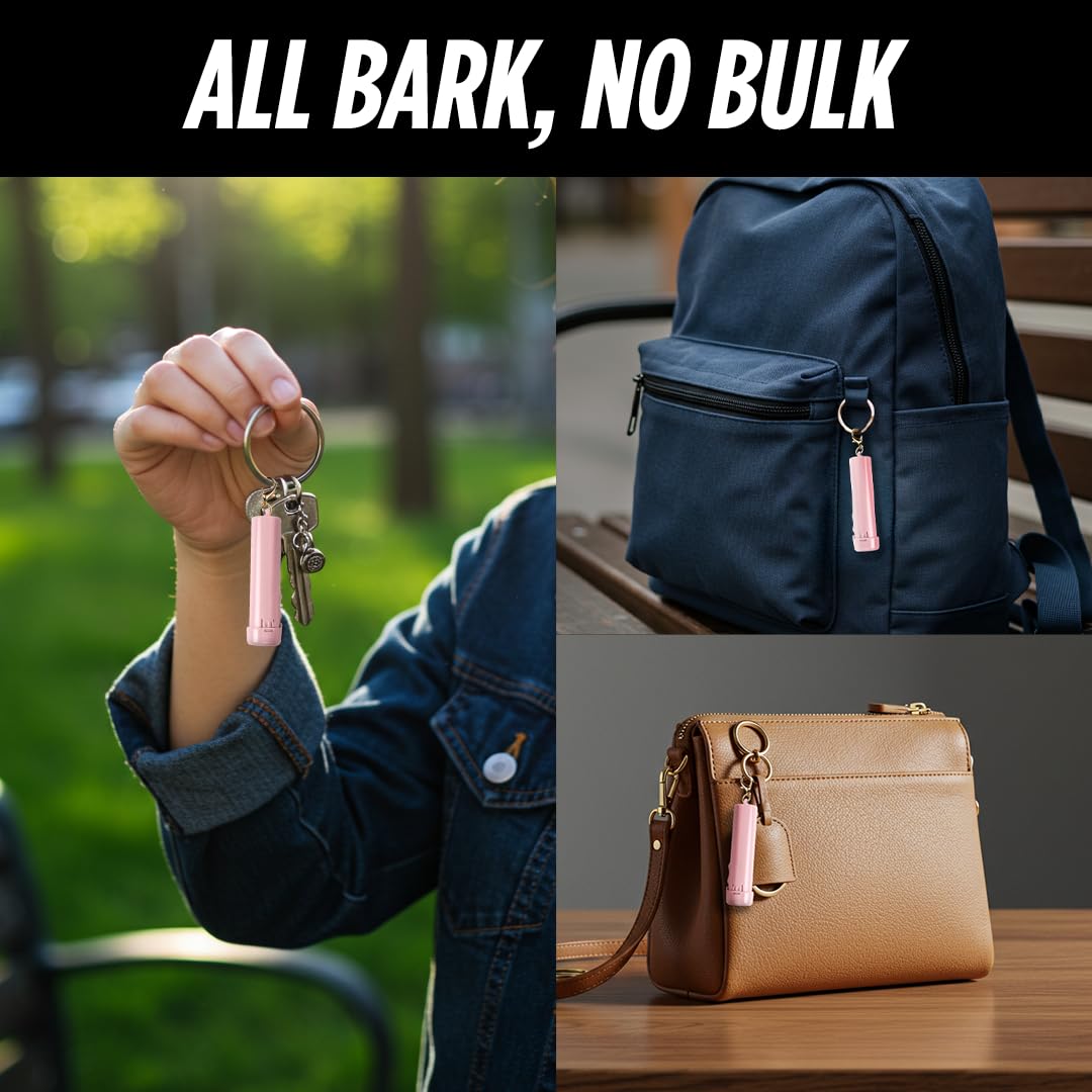 Guard Dog Security Packin' Heat, World’s Smallest Pepper Spray Self Defense for Women, Police Strength with Keychain Snap Clip, Compact Design, Long Range, UV Dye, Push-Button Safety Cap