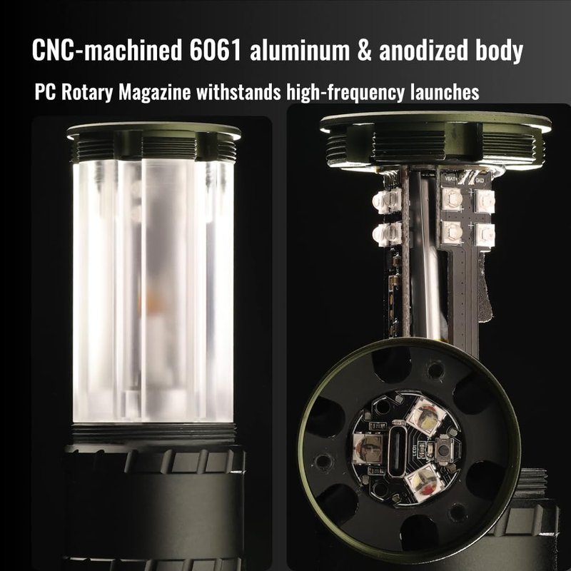 T238-HEXA Airsoft Tracer Unit 40MM Grenade Powered by Green Gas