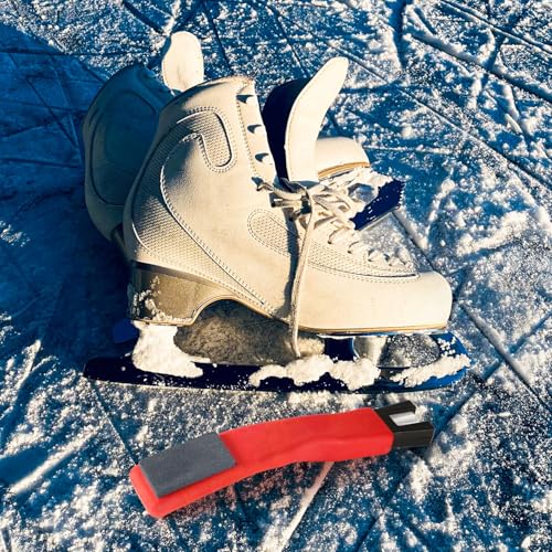 Ice Skate Sharpener - Double-Sided Whetstone with V-Shaped Blade