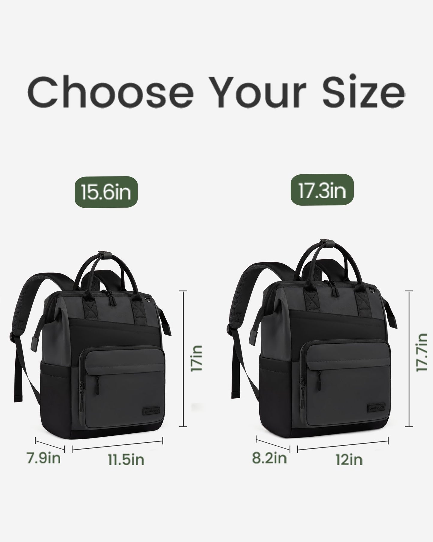 LOVEVOOK Laptop Backpack for Women, 15.6 Inch Travel Backpack for Work College Business, Water Resistant Teacher Nurse Bag with Large Capacity, School Bookbag Bags Cute Daypack for Woman Girls