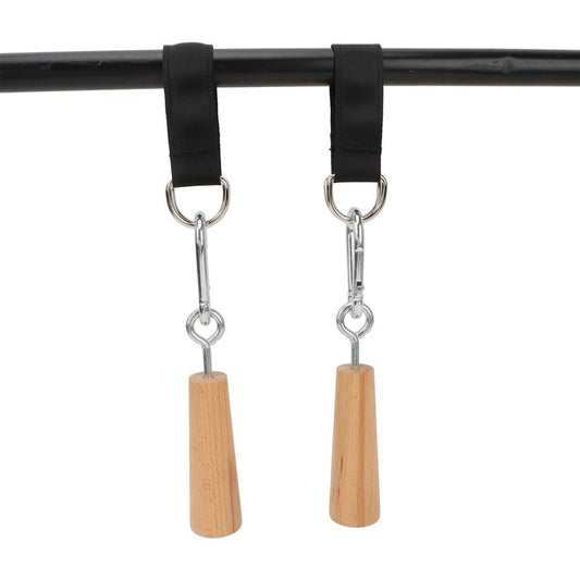 RiToEasysports Wooden Pull Up Grips,Hand Grips Strength Trainer Exerciser Pull Up Fitness Accessories for Bouldering,Kettlebells,Workout