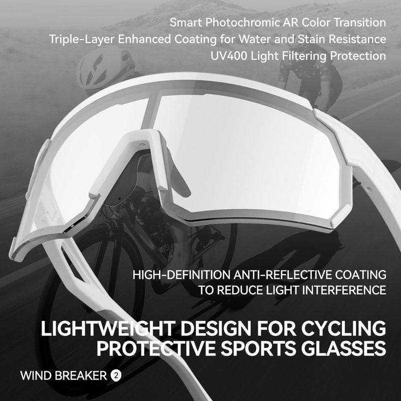 VIKISOIO Photochromic Cycling Glasses,UV400 TR90 Frame Riding Running Baseball Fishing Driving for Men Women 24922-C281