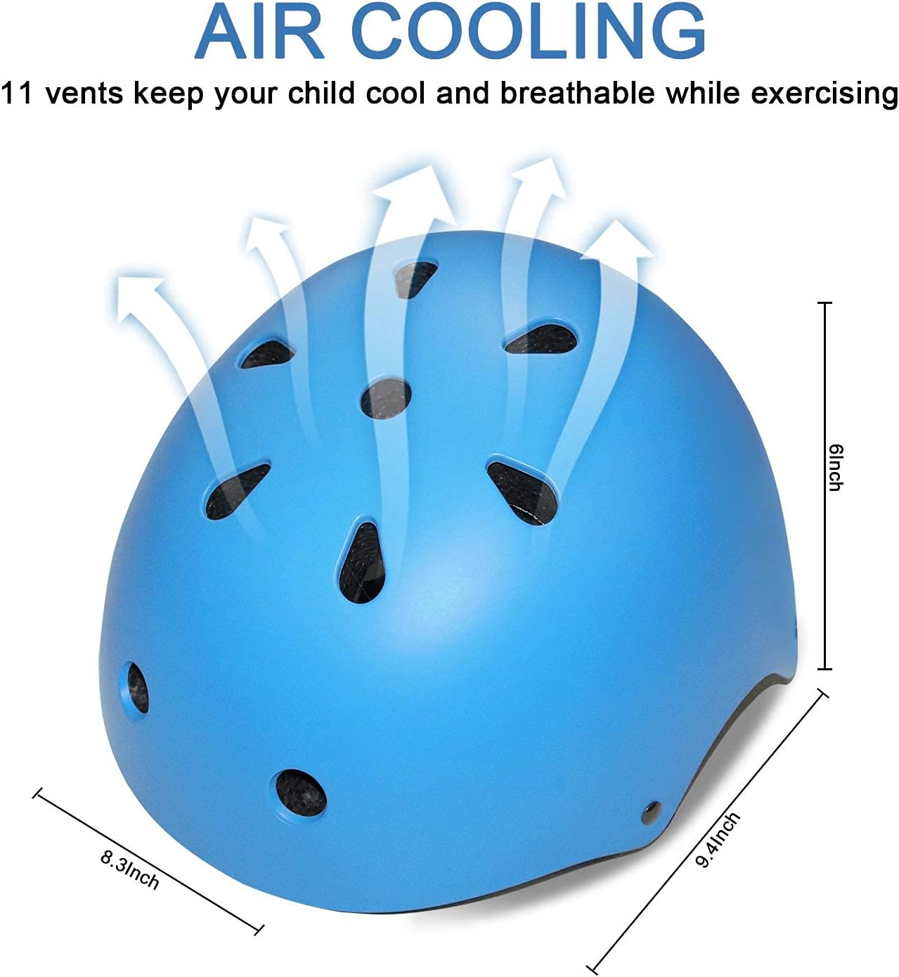 Skiennix Kids Bike Helmet - Adjustable Toddler Safety Gear with Knee, Elbow & Wrist Pads | Ages 2-14