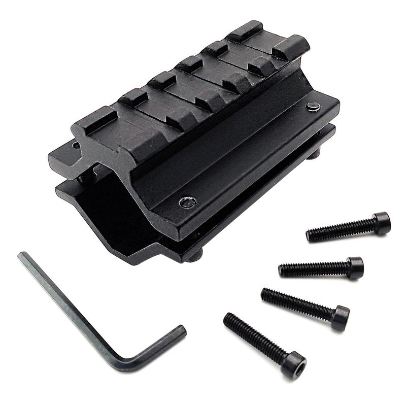 BVGD Scope Barrel Clamp Mount Adapter with Weaver Picatinny Rail 5 Slots